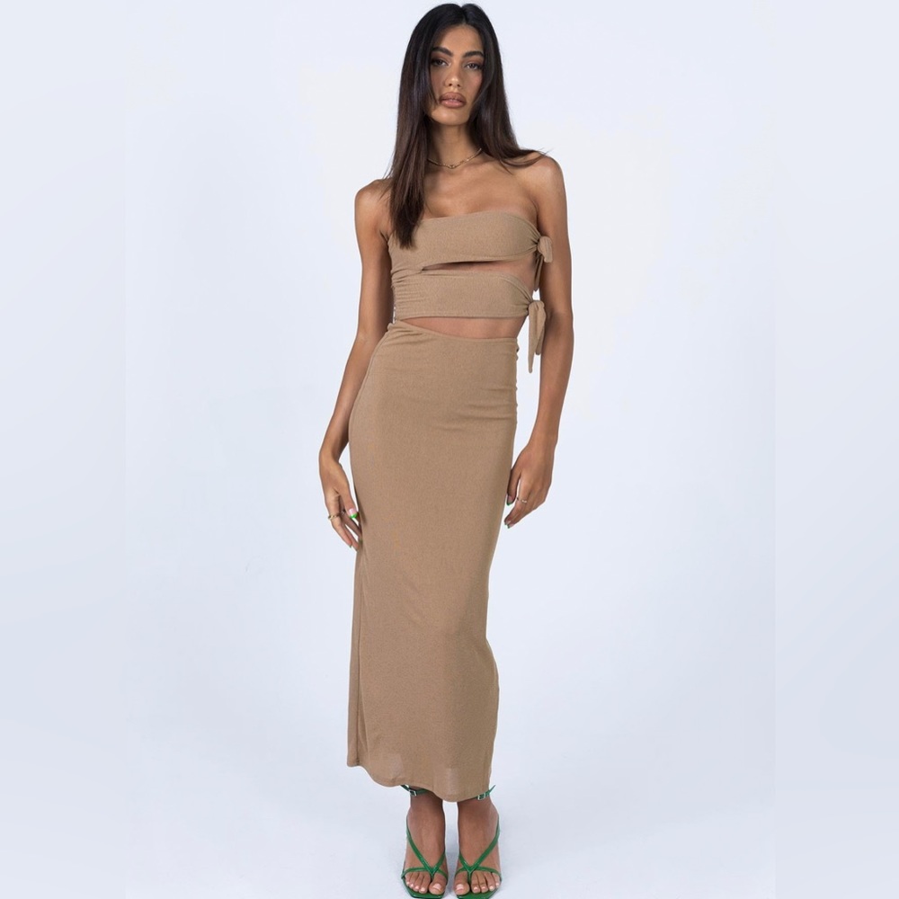 Catherine Maxi Dress Brown - Princess Polly - US 10